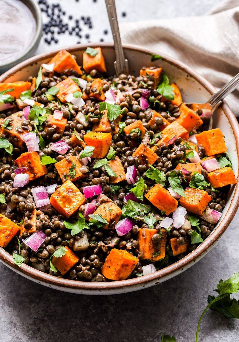 Lentil And Roasted Vegetable Power Bowl