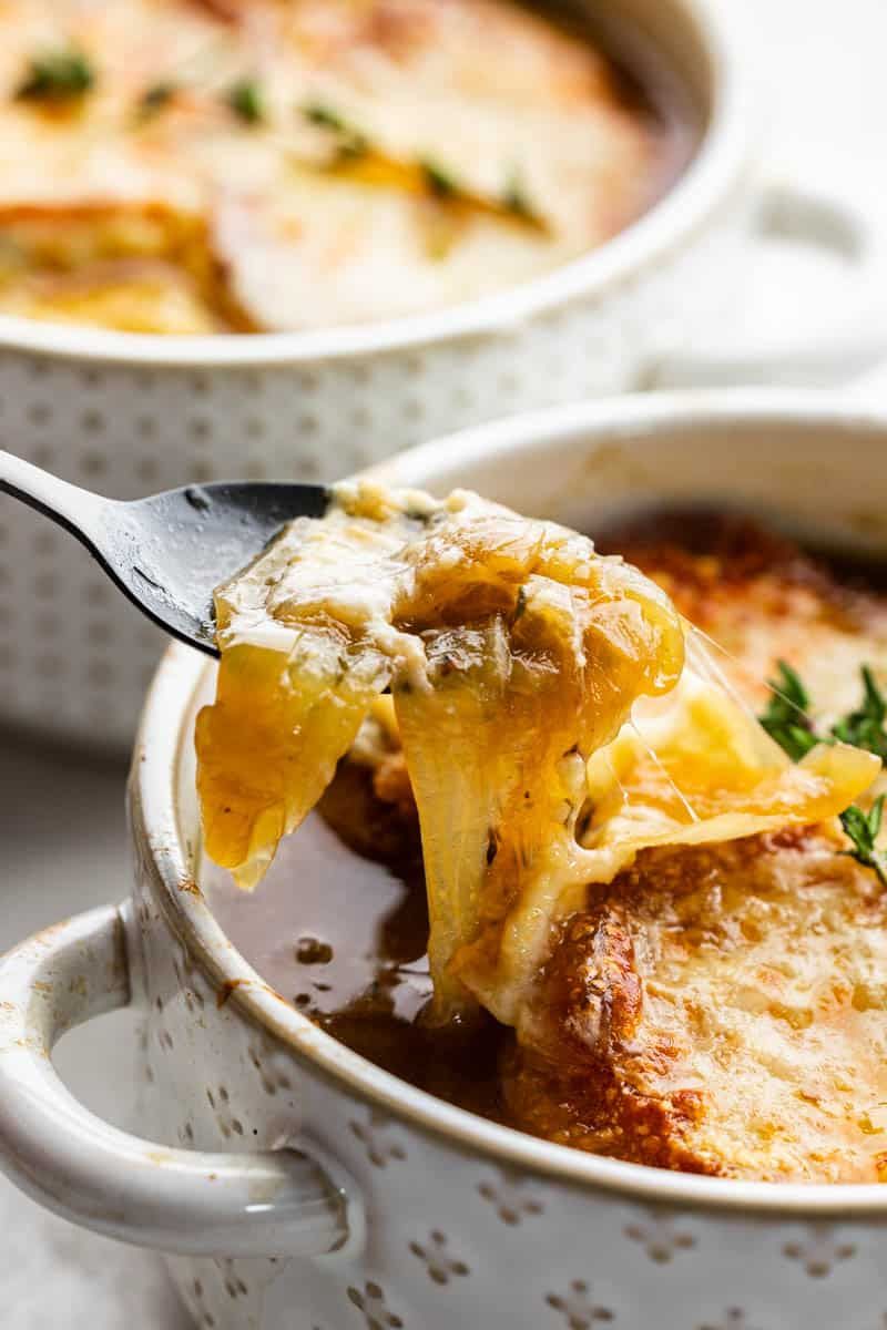 French Onion Soup With Melty Cheese