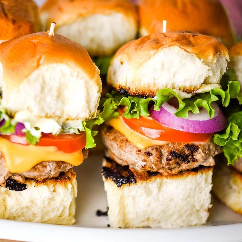 Mini Sprouts Sliders With Turkey And Cheese