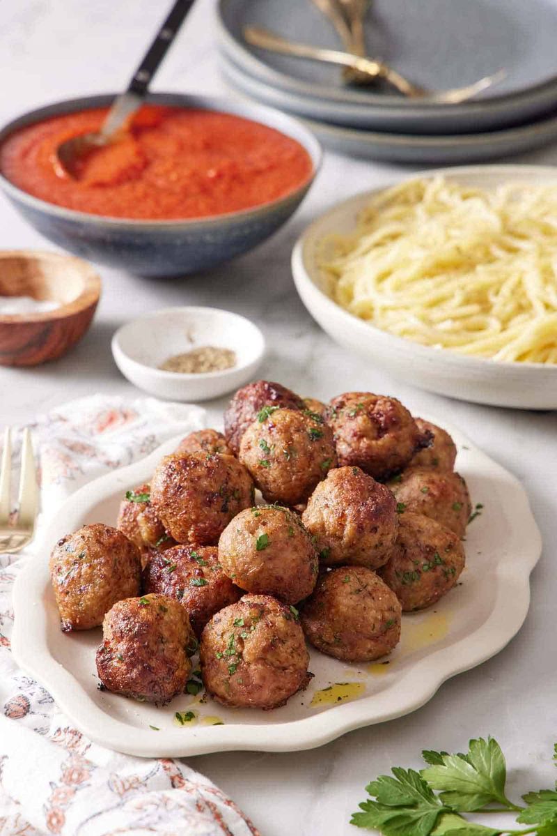 Air-Fried Turkey Meatballs