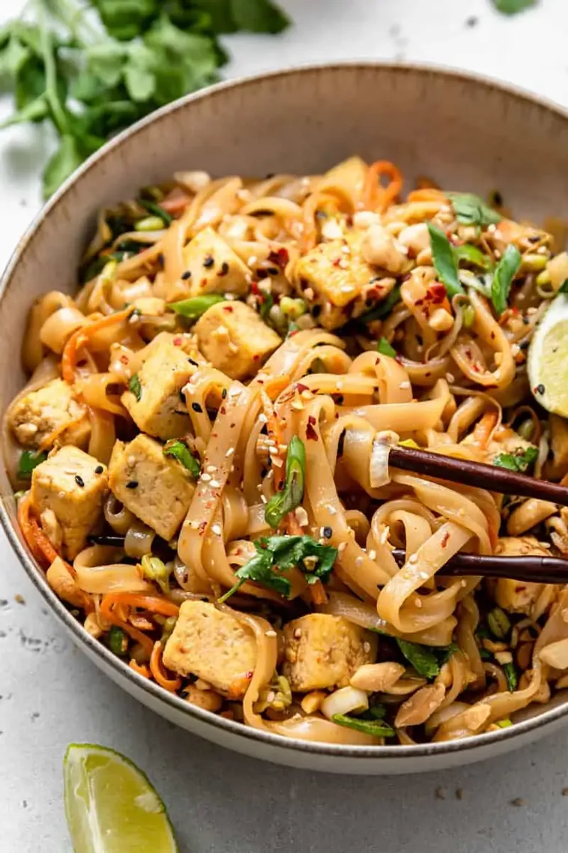 Tofu And Vegetable Pad Thai