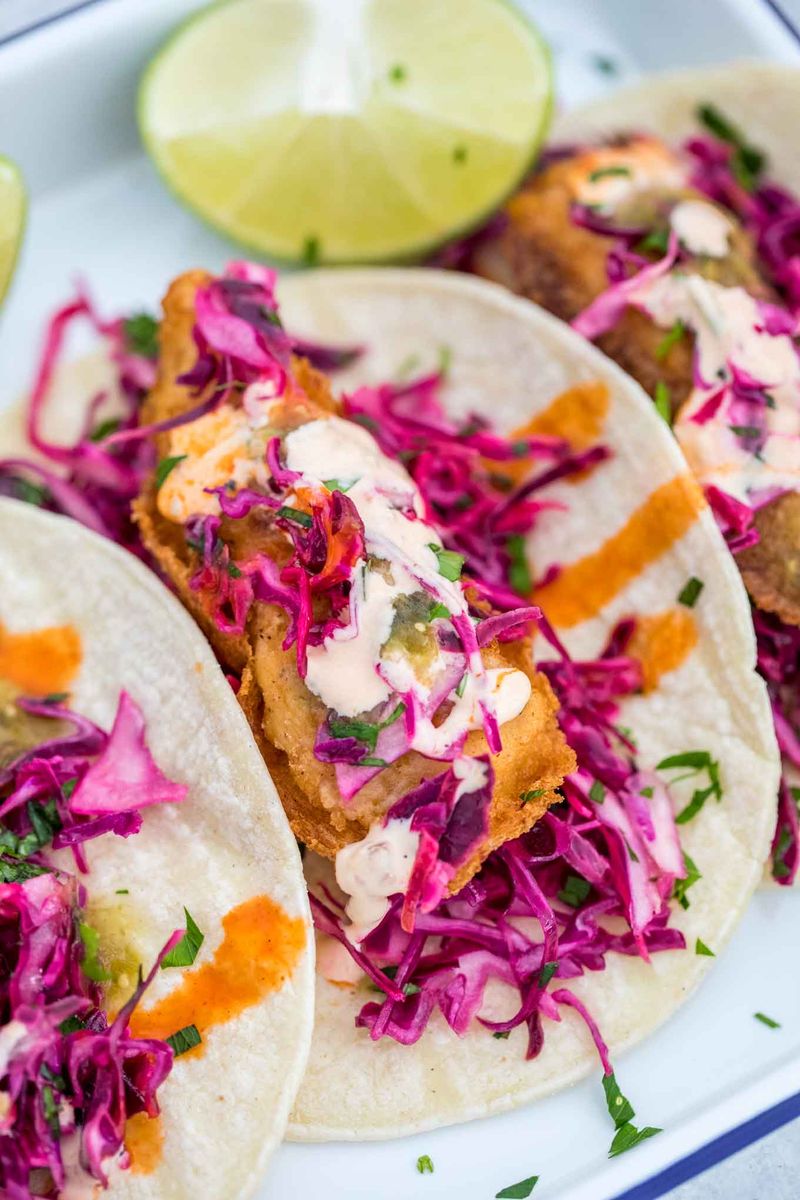 Fish Tacos With Creamy Slaw
