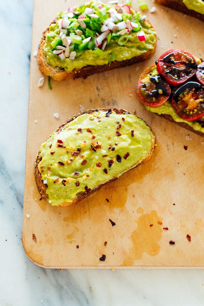 Avocado Toast With Chili Flakes And Lemon