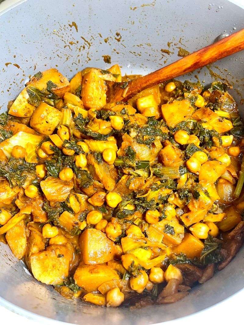 BBQ Chickpea And Potato Casserole