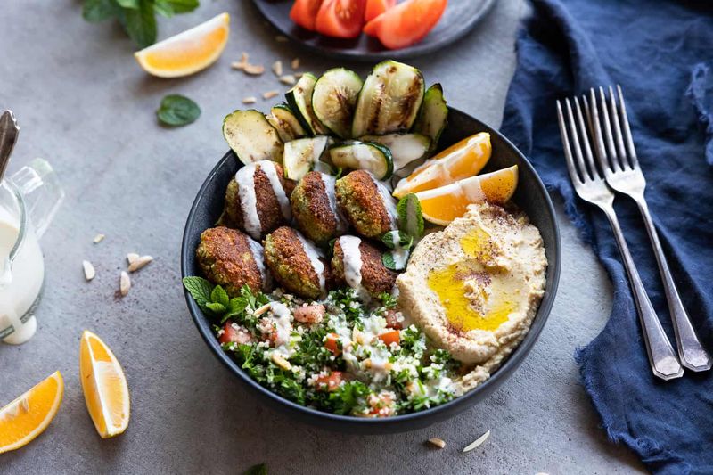 Baked Falafel With Couscous