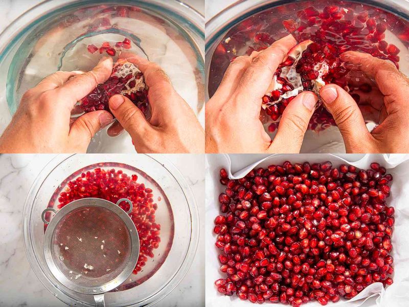 Pomegranates: Water Method