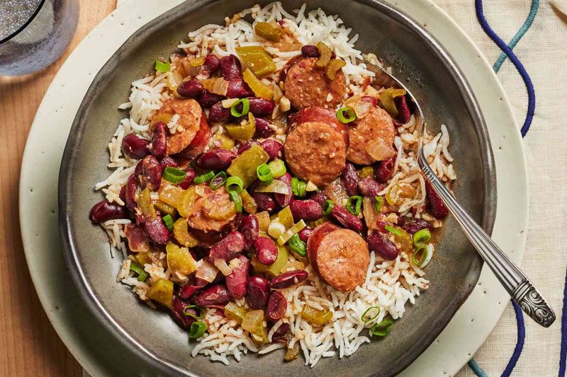 Red Beans And Rice With Scallions