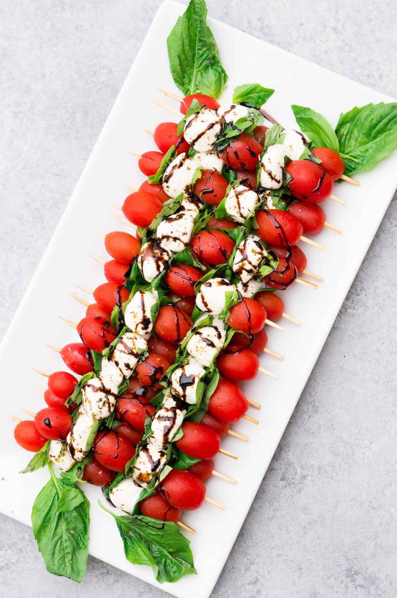 Balsamic Mushroom And Cherry Tomato Skewers