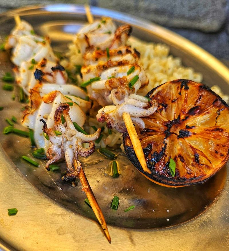 Herb-Marinated Grilled Calamari