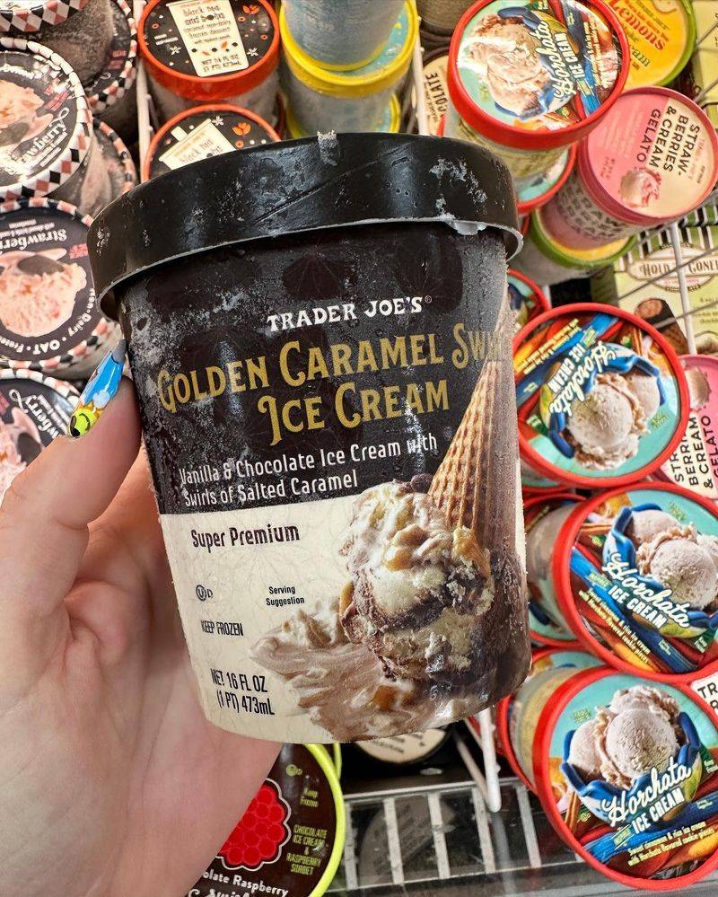 Golden Caramel Swirl Ice Cream