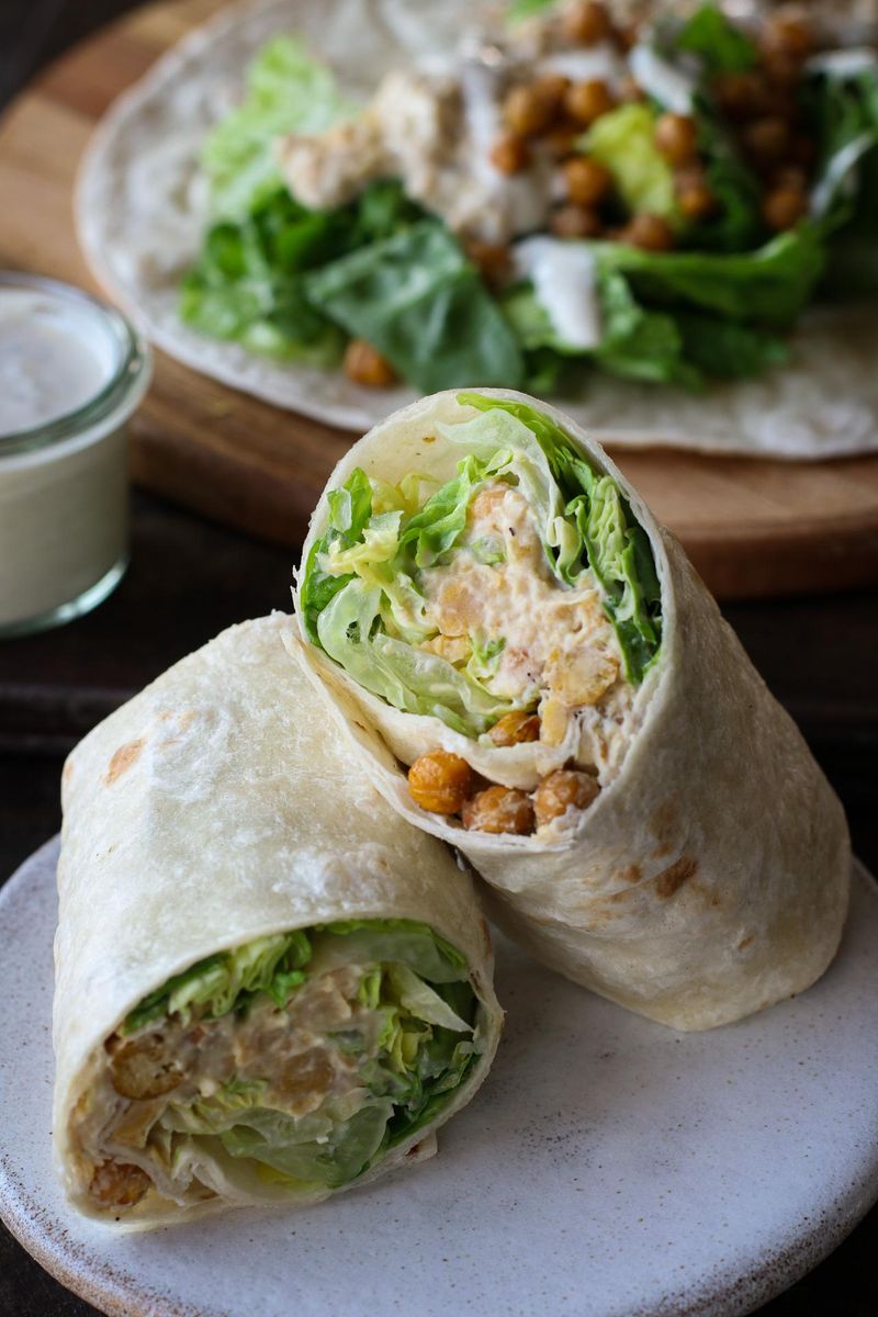 Quick Chickpea Salad Wraps