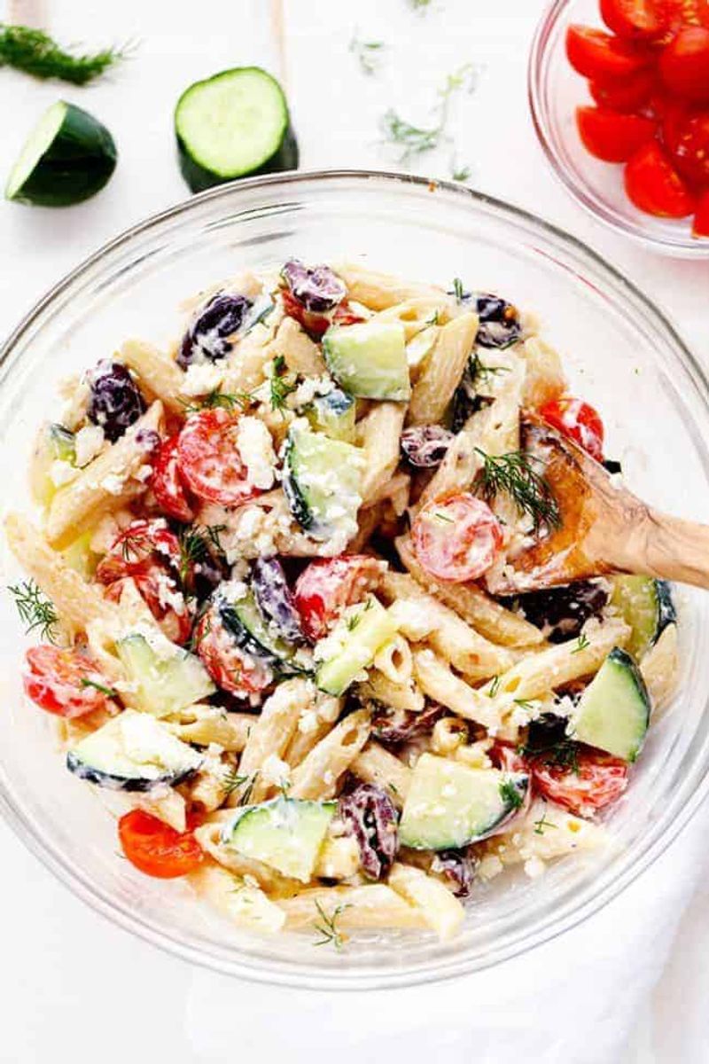 Greek Tzatziki Pasta Salad