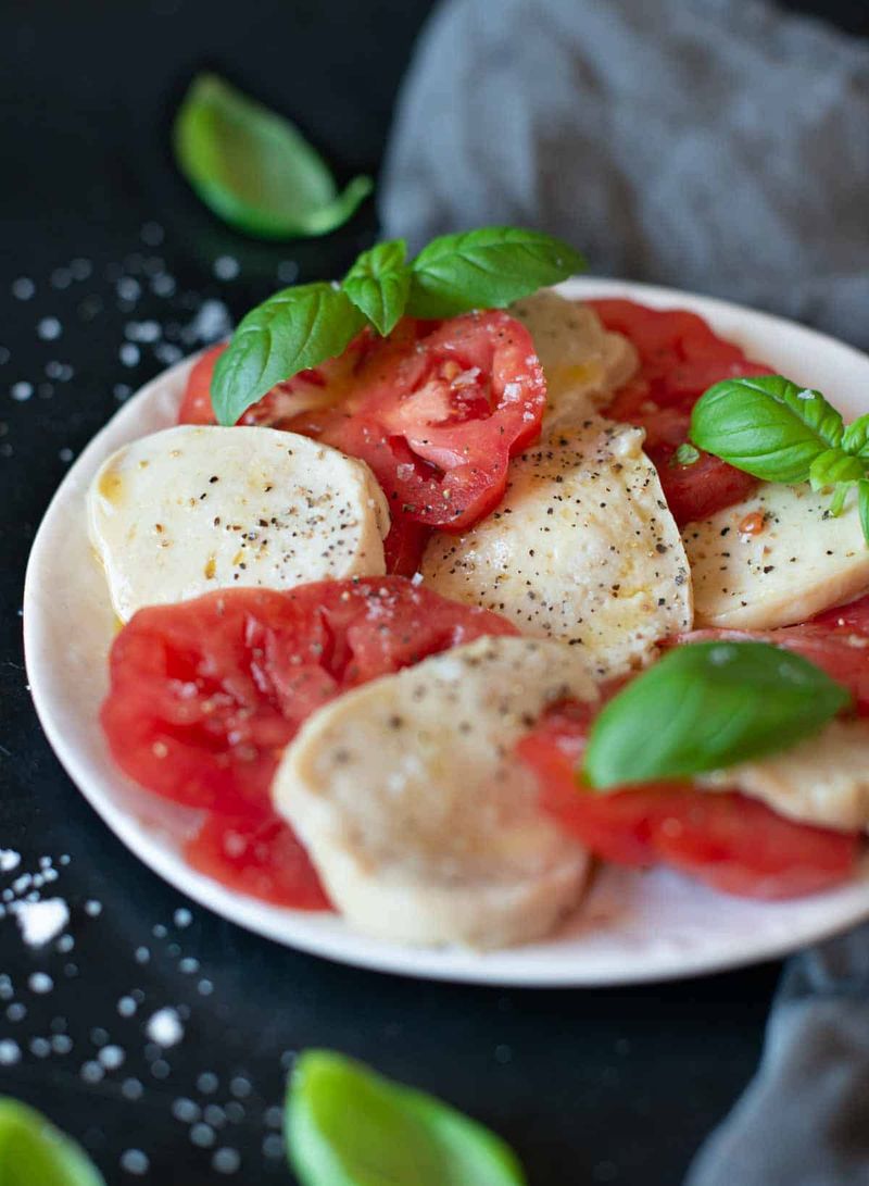 Vegan Cashew Mozzarella Caprese
