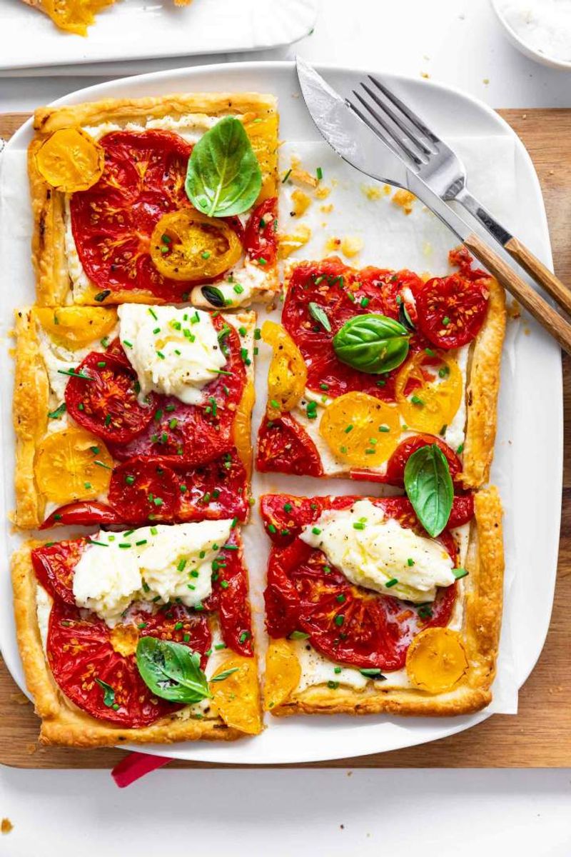 Caprese Tart With Puff Pastry