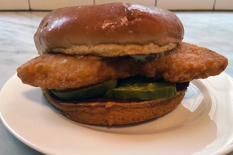 Popeyes Cajun Flounder Sandwich