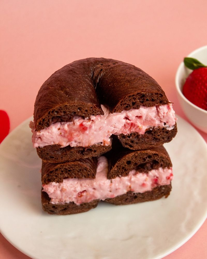 Chocolate Covered Strawberry Bagel