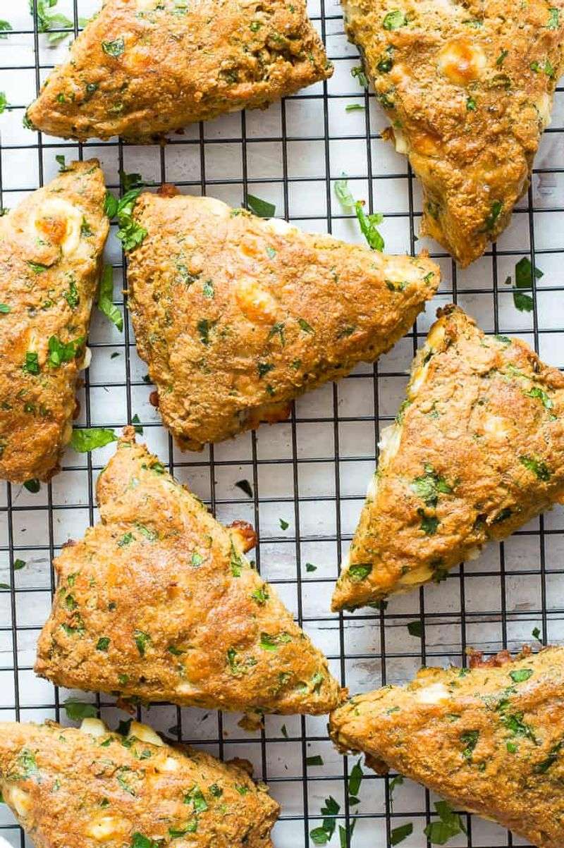 Savory Spinach And 'Feta' Scones