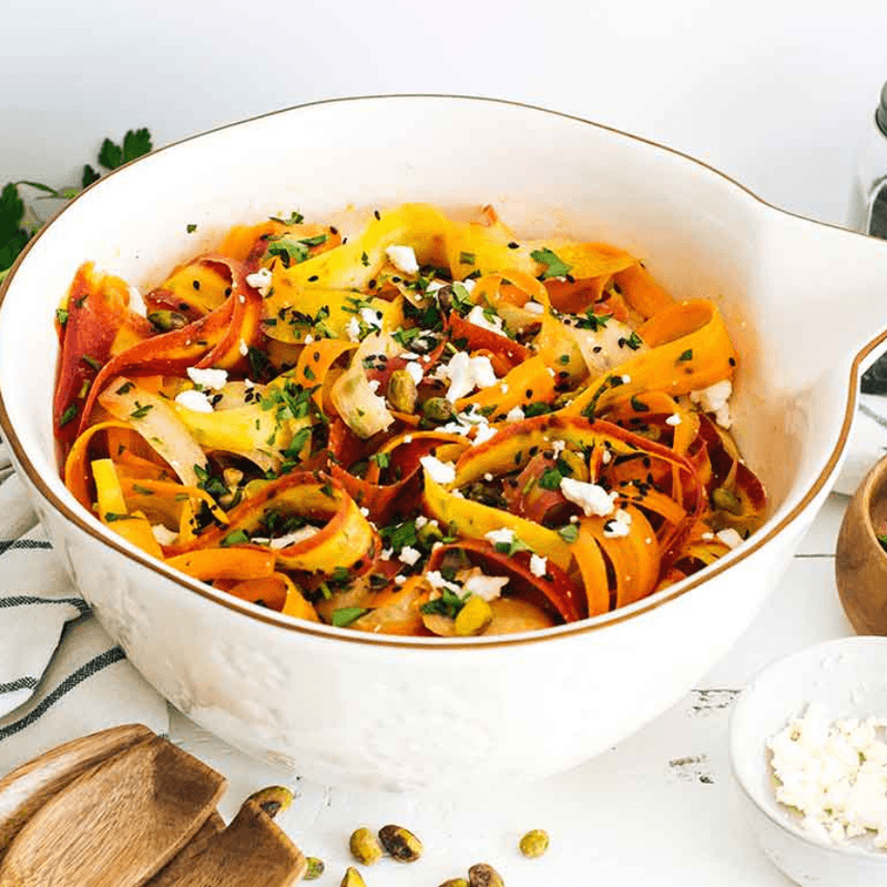 Rainbow Carrot Ribbon Salad