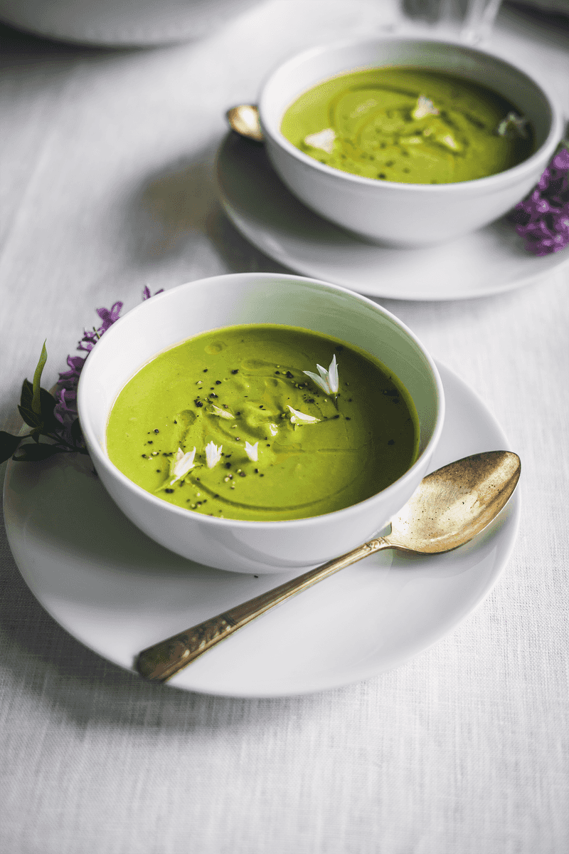 Spring Pea And Leek Soup
