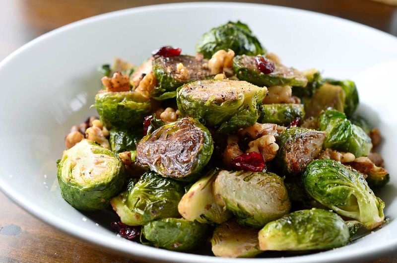 Brussels Sprouts With Cranberries And Walnuts