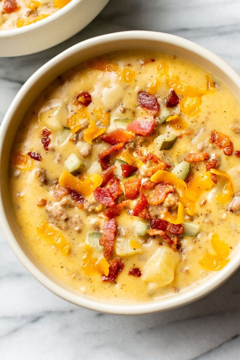 Cheeseburger Soup Surprise