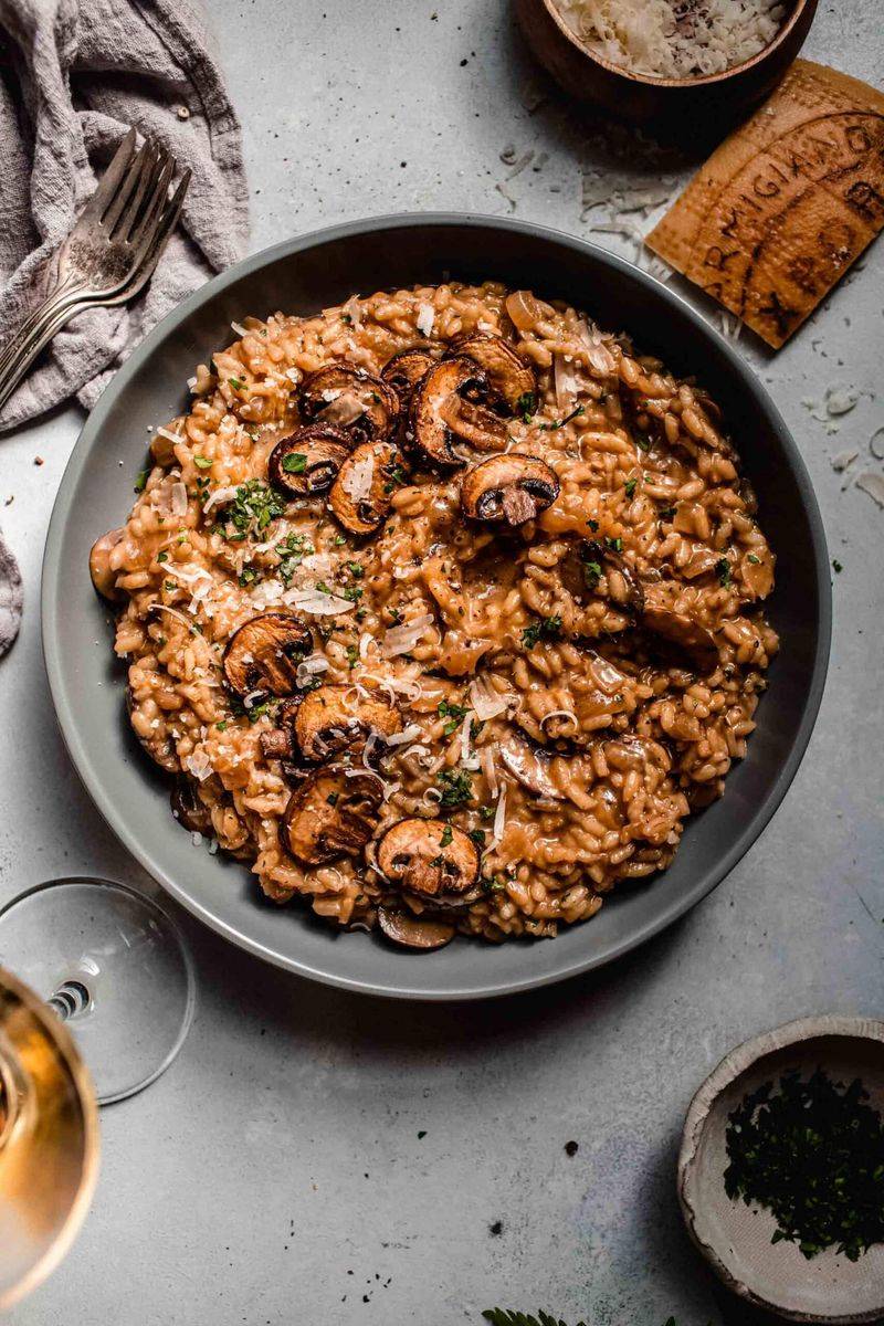 Wild Mushroom Risotto With Oregon Pinot Reduction