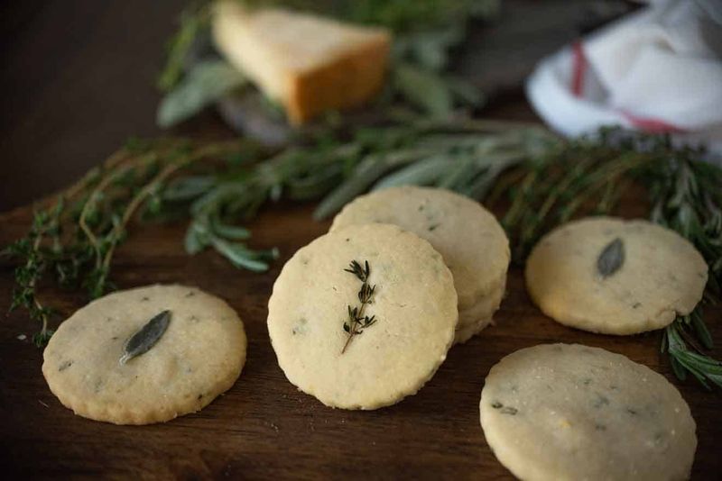 Savory Rosemary Parmesan Cookies