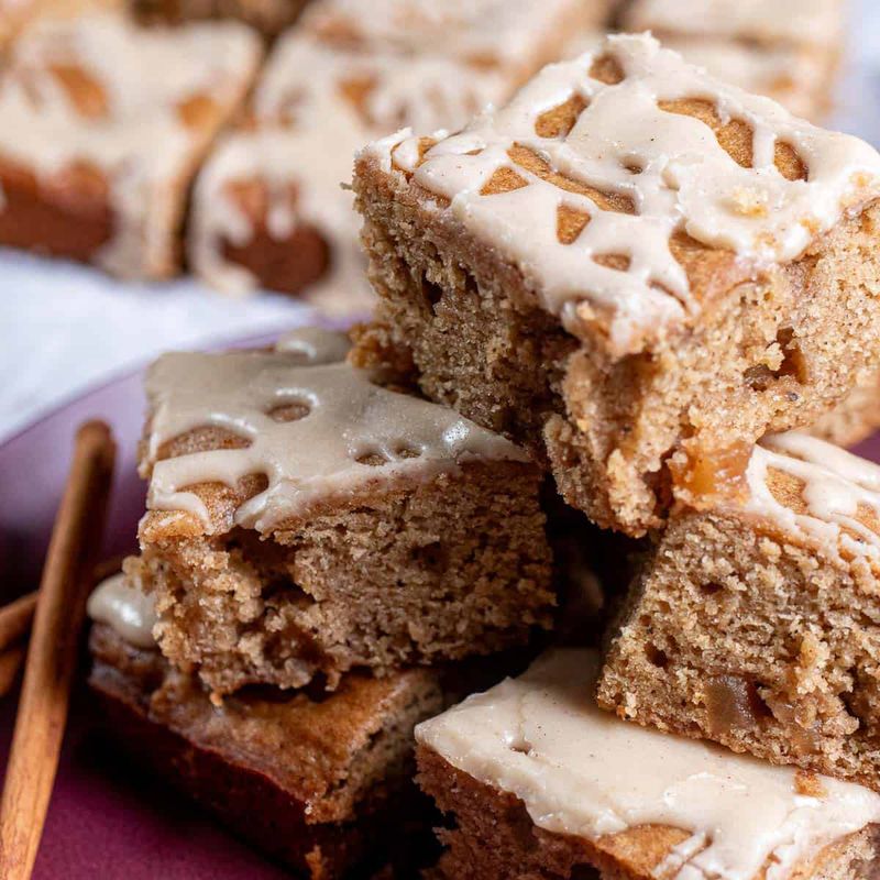Maple-Glazed Apple Blondies