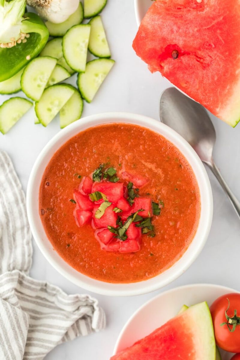 Watermelon And Cucumber Gazpacho