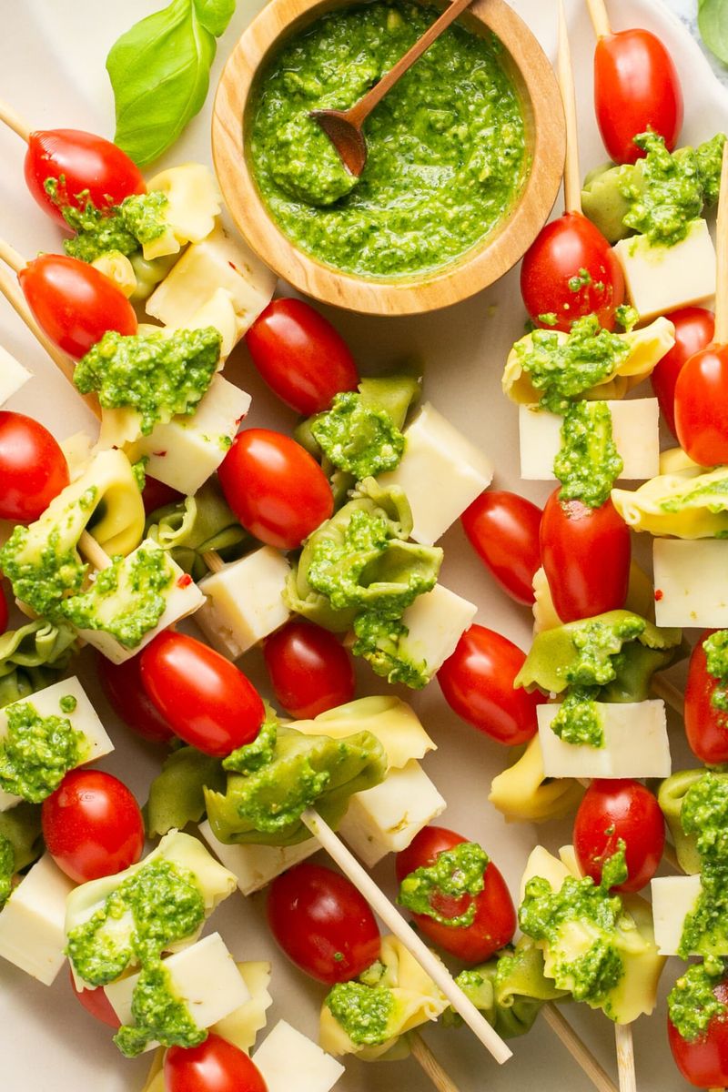 Pesto Tortellini Skewers