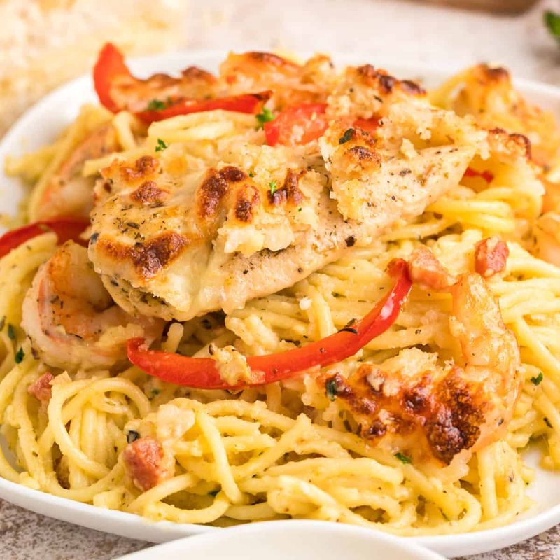Chicken & Shrimp Carbonara