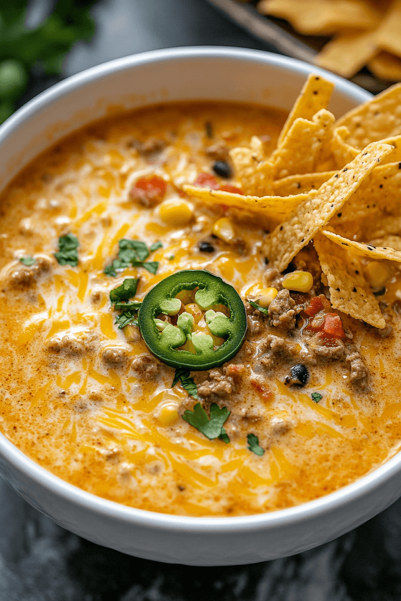 Nacho Cheese Taco Soup