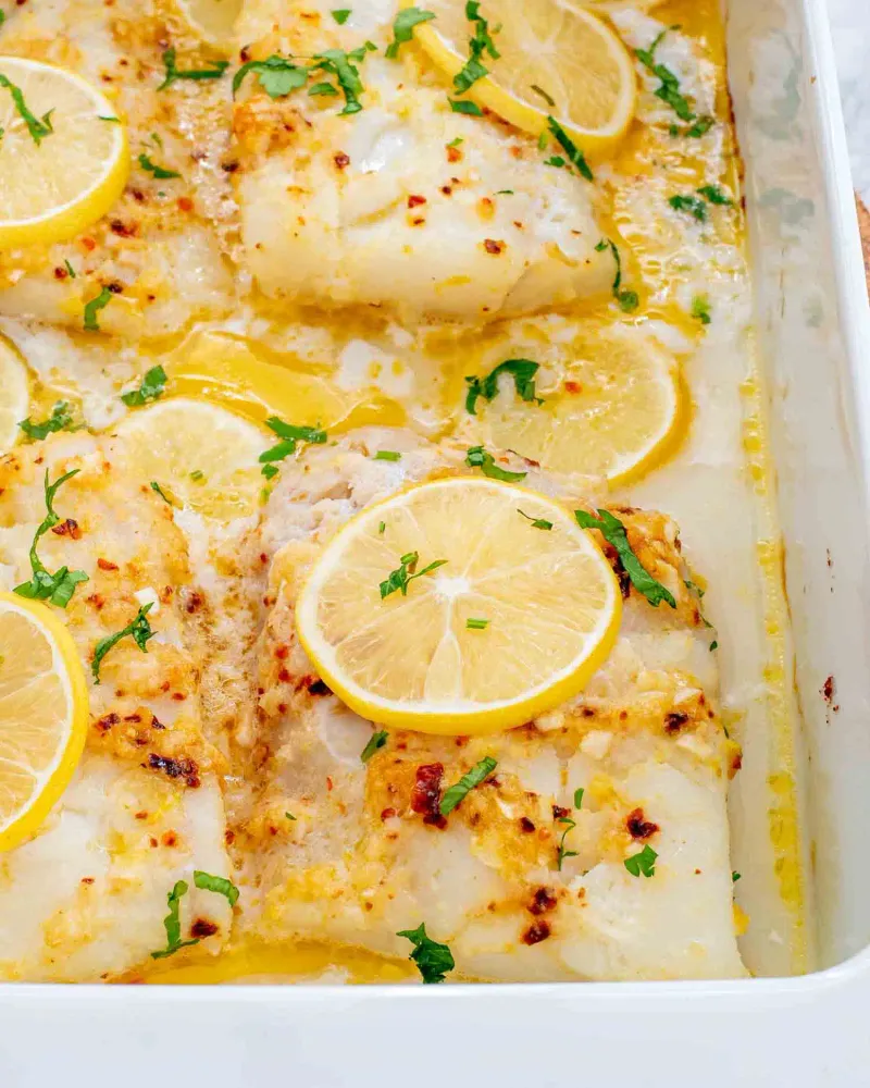 Lemon Butter Baked Cod