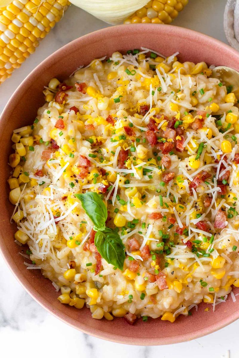 Corn Risotto With Lemon Zest