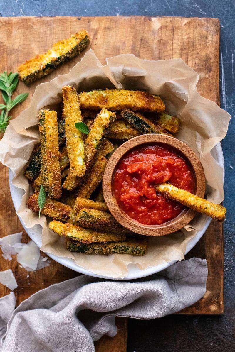 Baked Zucchini Fries With Parmesan