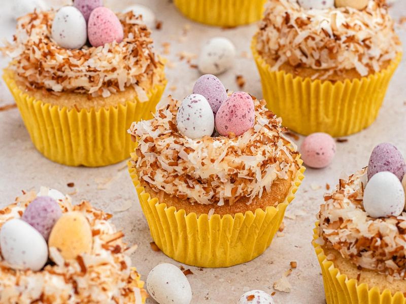 Coconut Nest Cupcakes