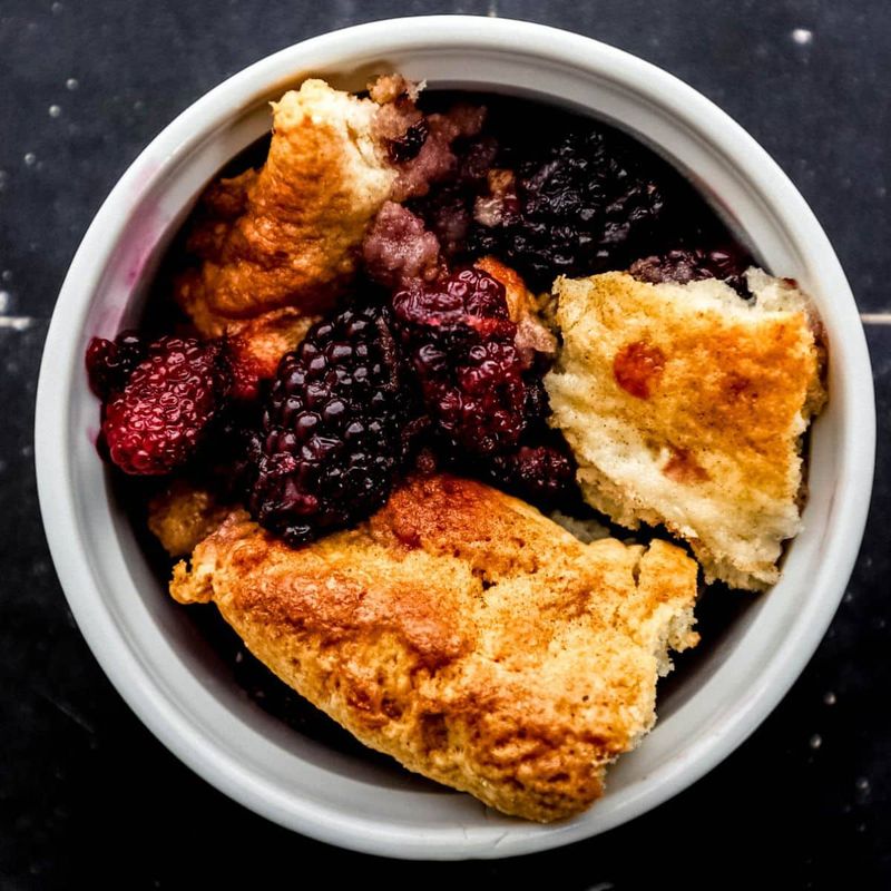 Dewberry Cobbler With Sugar Crust