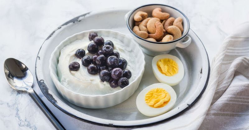 Hard-Boiled Eggs With Fruit And Nuts