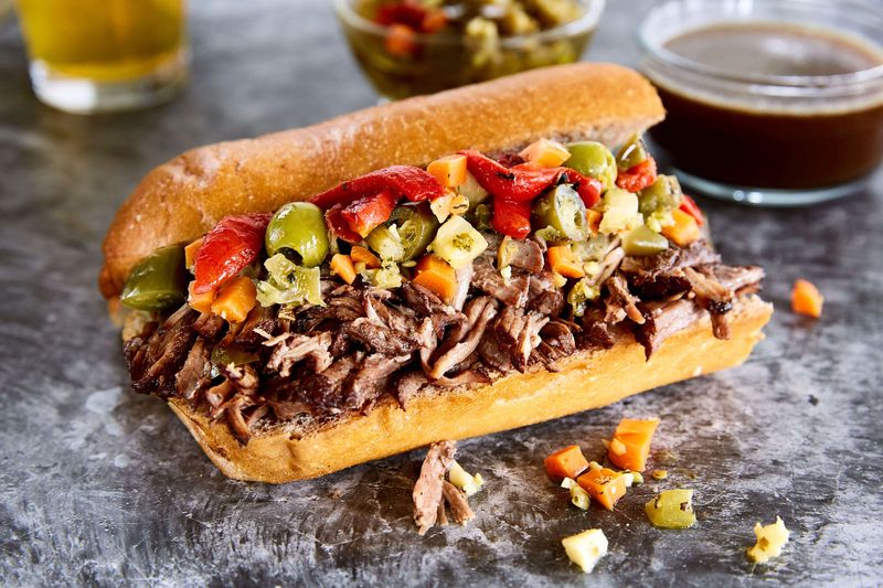 Italian Beef Sandwich (Dipped, Sweet Or Hot)