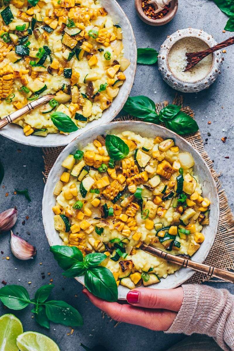 Sweet Corn And Zucchini Risotto