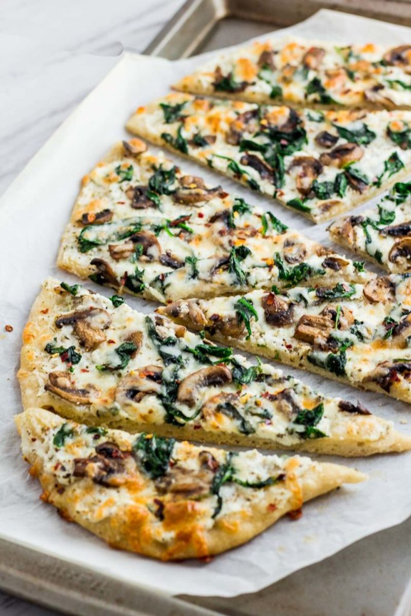 Mushroom And Spinach Flatbread