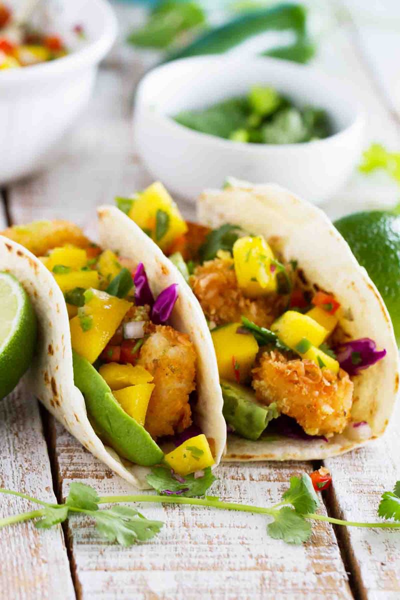 Thai Coconut Shrimp Tacos