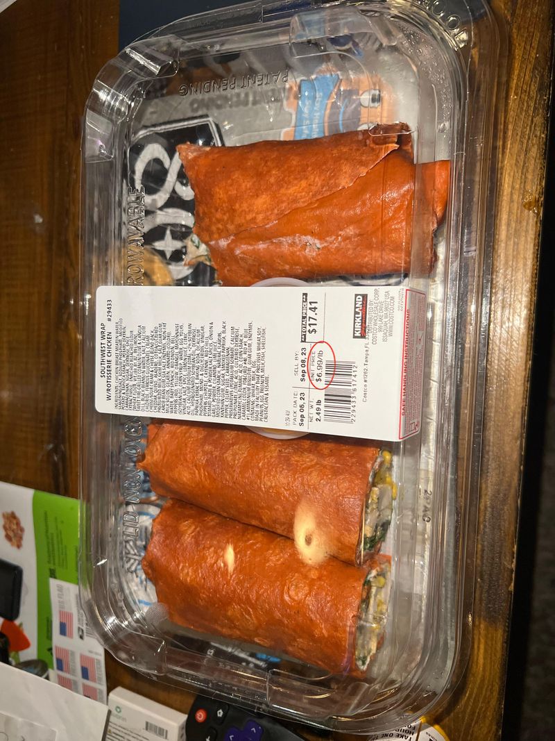 Roasted Chicken And Swiss Wrap Roll