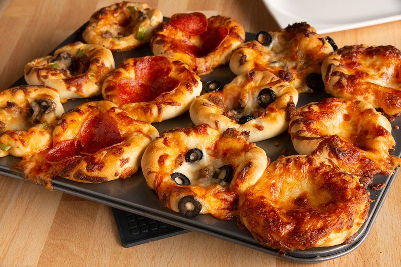Mini Deep-Dish Pizzas