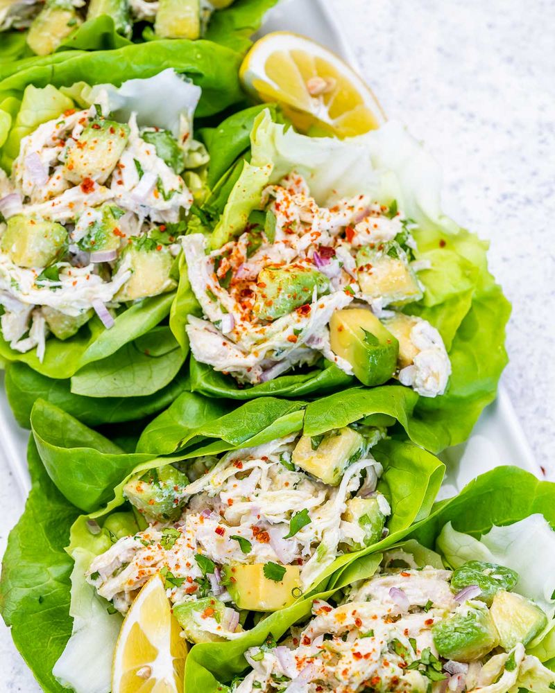Avocado Chicken Salad Wraps
