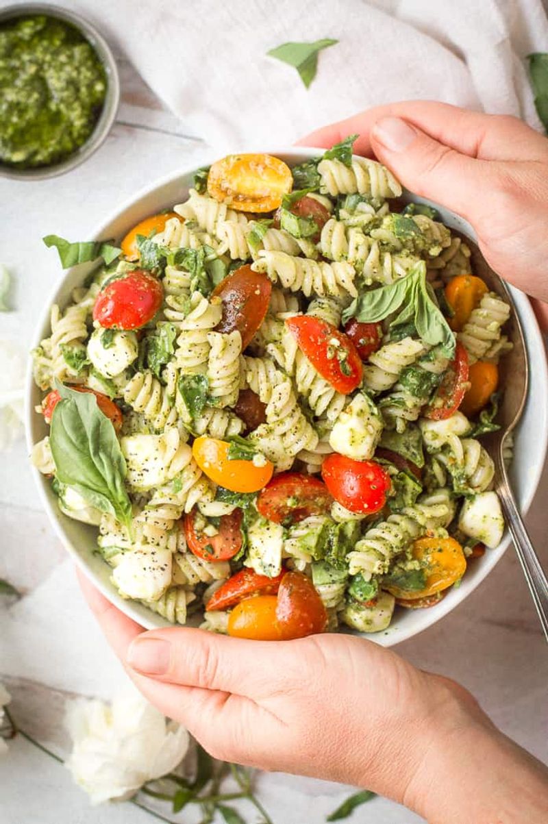 Pasta Salad With Veggies And Pesto