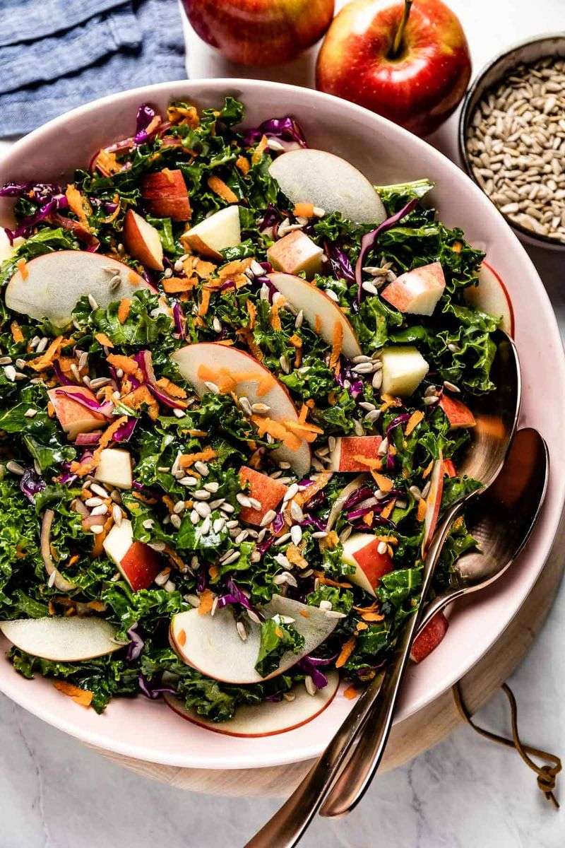 Apple And Kale Slaw With Maple Vinaigrette