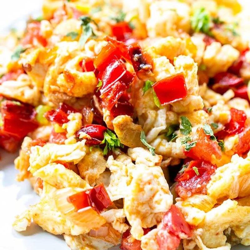 Huevos A La Mexicana On Fire