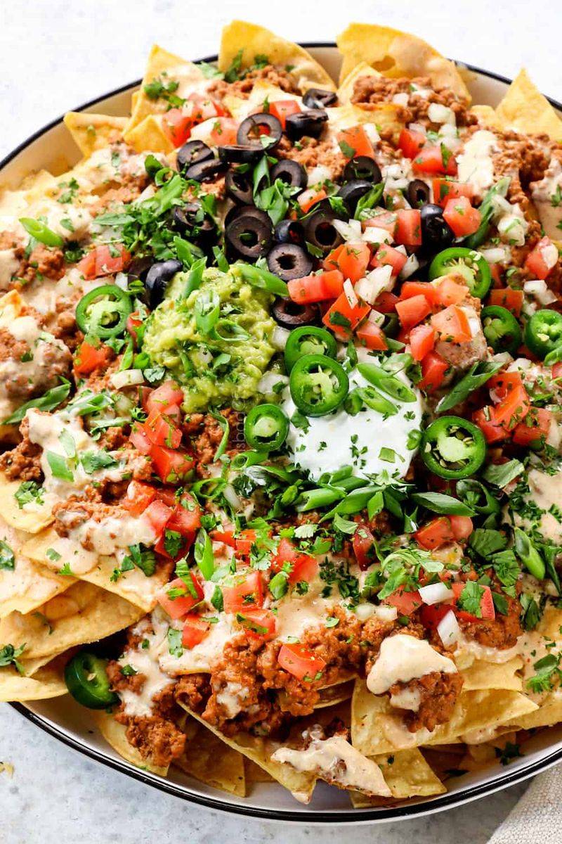 Loaded Nachos With All The Fixings