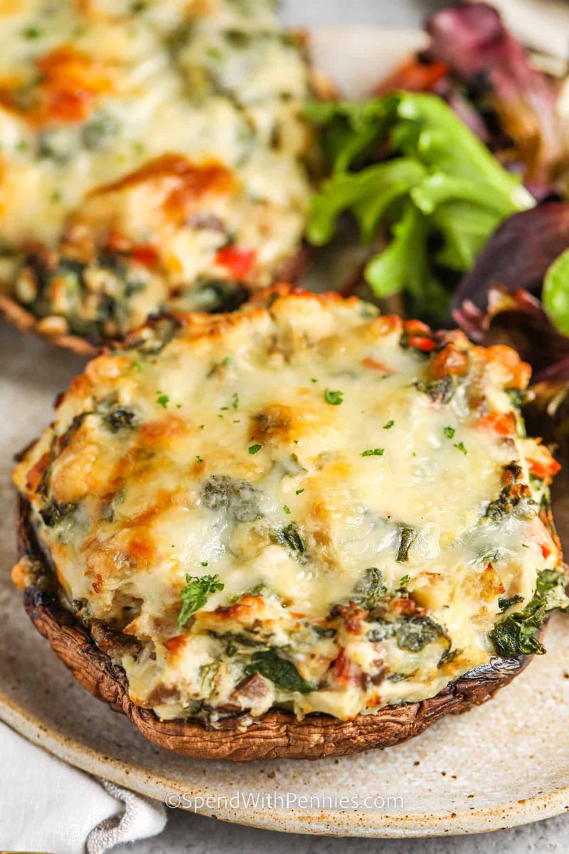 Grilled Stuffed Portobello Mushrooms